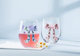 Bow Stemless Wine Glass | Pink