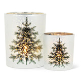Frosted Tree Candle Holder | Medium