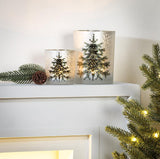 Frosted Tree Candle Holder | Small