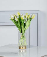 Gold Base LED Vase | Medium