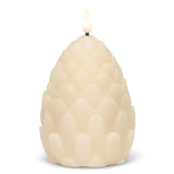 Ivory Pinecone LED Candle | Large