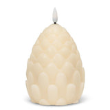 Ivory Pinecone LED Candle | Large