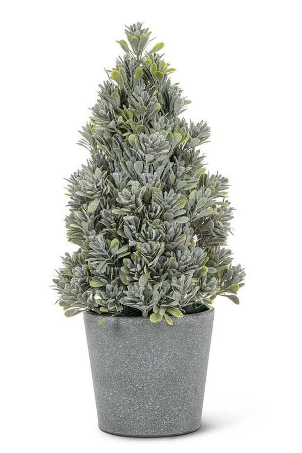 Potted Cone Tree | Frosted