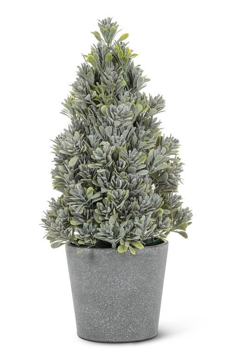 Potted Cone Tree | Frosted