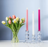 Set of 2 Ridged Tapers | Pink