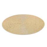 Round Basketweave Placemat | Gold