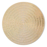 Round Basketweave Placemat | Gold