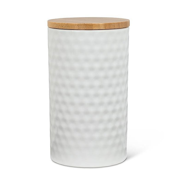 Textured White Canister | Large