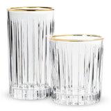 Ribbed Tumbler | Gold Rim