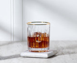 Ribbed Tumbler | Gold Rim