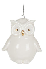 Owl Ornament | White & Gold