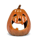 Tall Jack O'Lantern Candle Holder | Orange