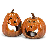 Classic Jack O'Lantern Candle Holder | Orange