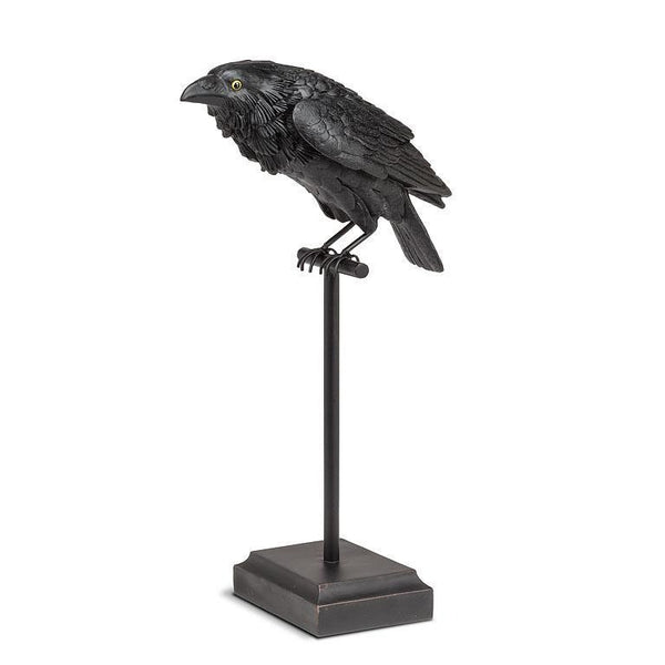 Raven On Perch