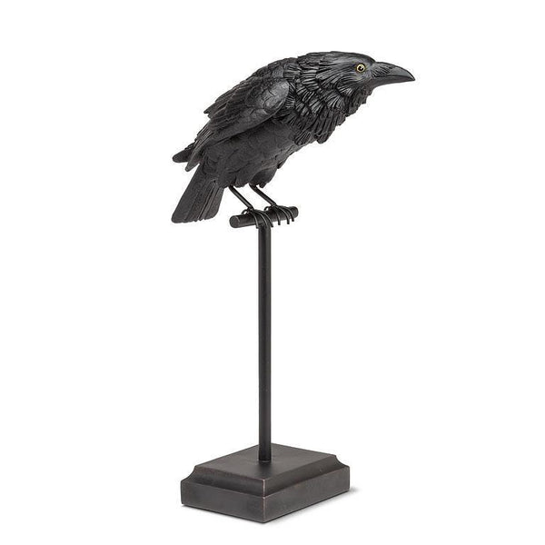 Raven On Perch