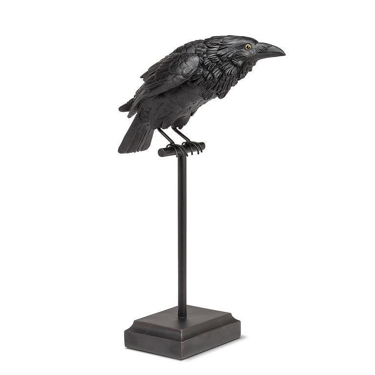 Raven On Perch