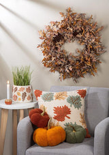 Oak Leaf & Pinecone Wreath