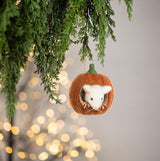 Mouse in Small Pumpkin Ornament