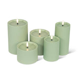 LED Outdoor Pillar Candle 4x3 | Green