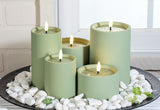 LED Outdoor Pillar Candle 3x6 | Green
