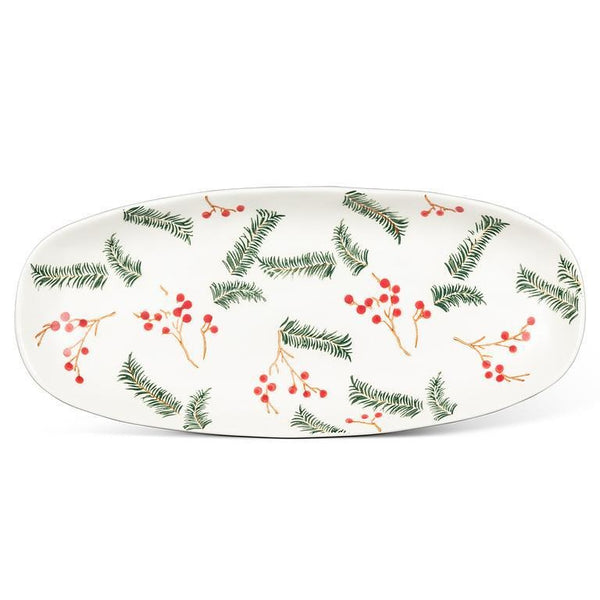 Pine & Berries Platter | Oval