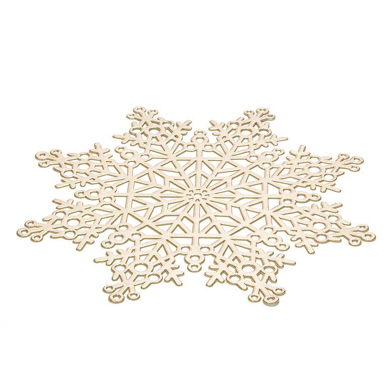 Cutout Snowflake Placemat | Gold