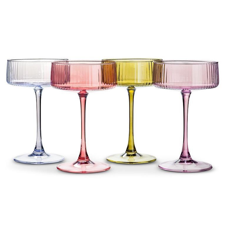 Tight Optic Coupe Glass | Set of 4