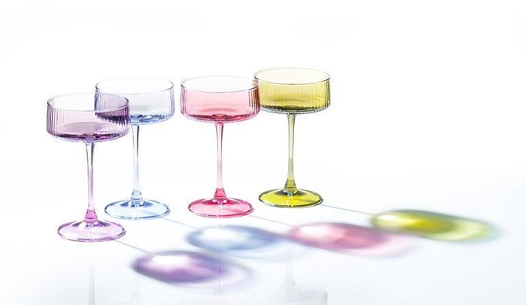 Tight Optic Coupe Glass | Set of 4