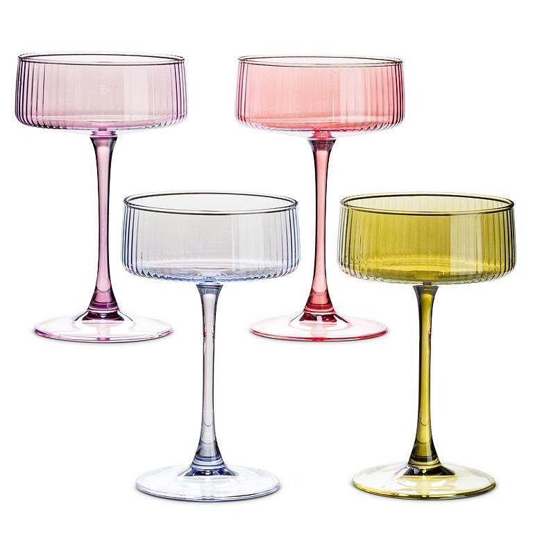 Tight Optic Coupe Glass | Set of 4