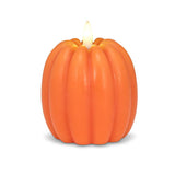 Medium Tall Pumpkin LED Candle | Orange