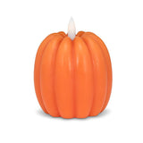 Medium Tall Pumpkin LED Candle | Orange