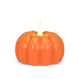 Small Low Pumpkin LED Candle | Orange