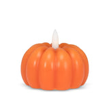 Small Low Pumpkin LED Candle | Orange