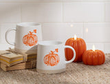 Small Low Pumpkin LED Candle | Orange