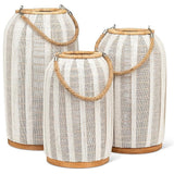 Ivory Linen Lantern | Medium