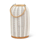 Ivory Linen Lantern | Medium