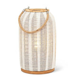 Ivory Linen Lantern | Medium