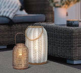 Ivory Linen Lantern | Medium