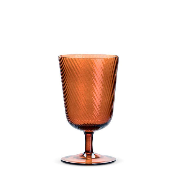 Optic Swirl Glass | Dark Amber