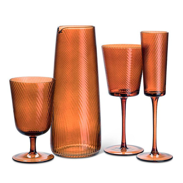 Optic Swirl Carafe | Dark Amber