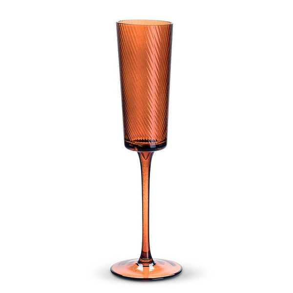 Optic Swirl Flute | Dark Amber