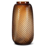 Brown Swirl Barrel Vase | Large