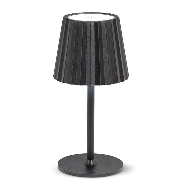 Fluted Shade LED Table Lamp | Black