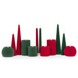 Burgundy Velvet LED Pillar Candle | 3x3