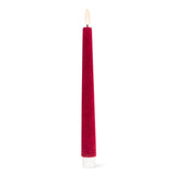 Burgundy Velvet LED Taper Candle | Set of 2