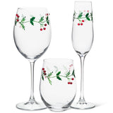 Holly & Berries Stemless Wine Glass
