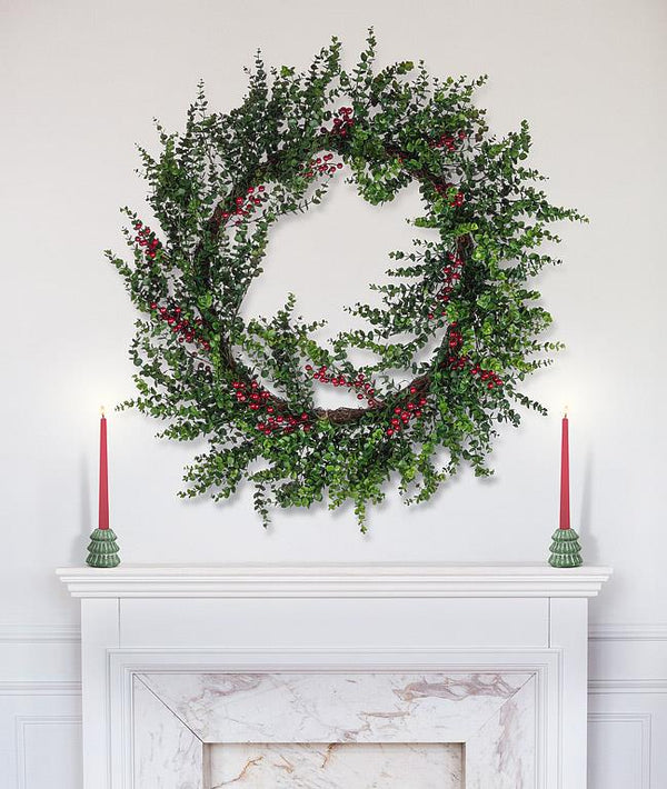 Eucalyptus & Berries Wreath | 32"