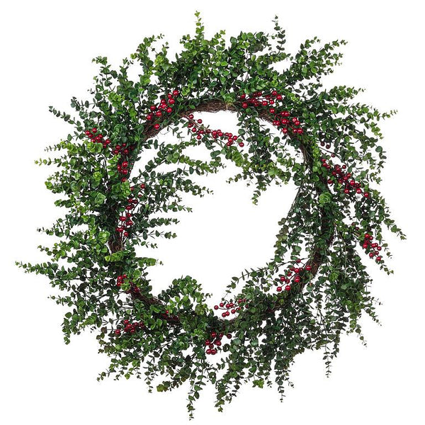 Eucalyptus & Berries Wreath | 32"