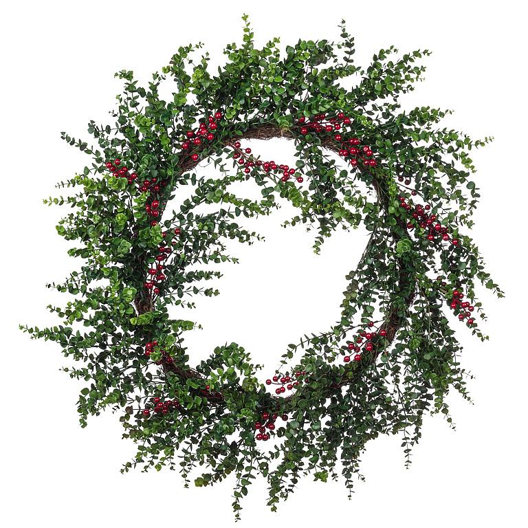 Eucalyptus & Berries Wreath | 32"