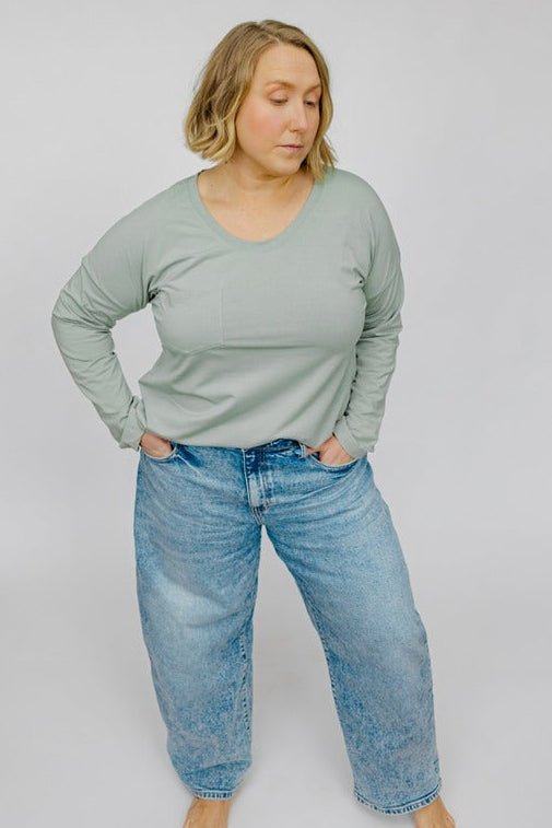 Janis Long Sleeve Tee | Light Sage